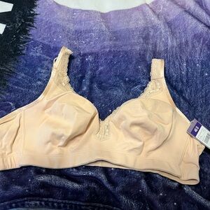 Women’s 46B Nude No Wire Cotton Comfort Bra NEW With Tags Wireless Soft Support
